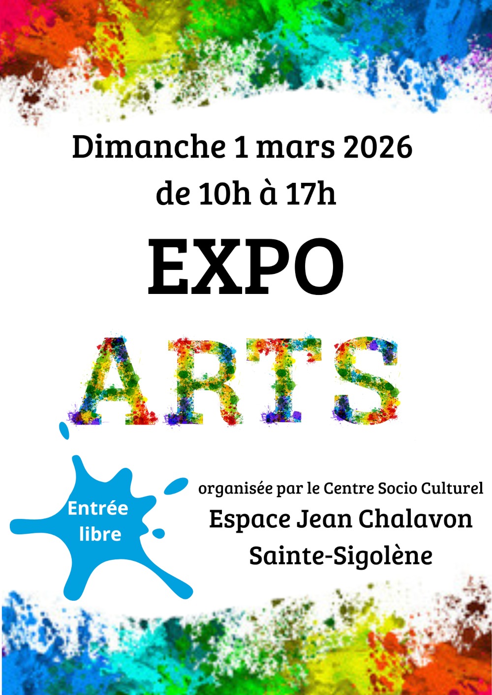 Affiche arts expo mars 2026